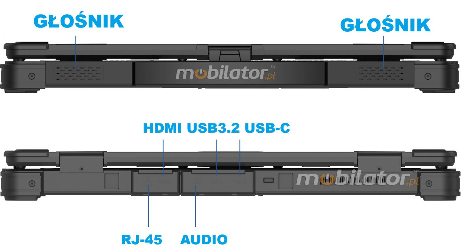 Emdoor X15A wstrzsoodporny przemysowy laptop Windows 11 IP65 Intel SSD